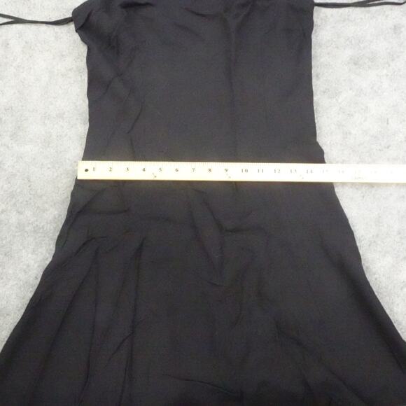 Polo Ralph Lauren Dress Womens 10 Lined Spaghetti Strap Black Wool Blend Flowy B - Picture 5 of 12